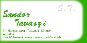 sandor tavaszi business card